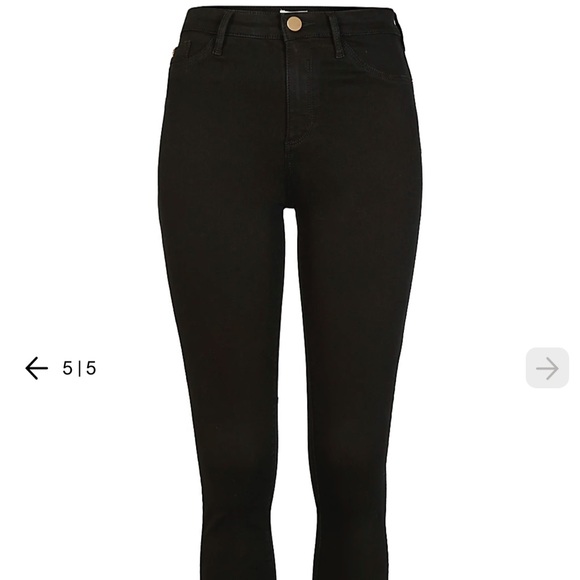 RIVER ISLAND BLACK MOLLY MID RISE SKINNY JEANS - Picture 2 of 9